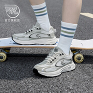 飛躍（Feiyue）飛男鞋網(wǎng)面跑鞋2025夏季新款鞋子男士緩震舒適透氣跑步運動(dòng)潮鞋 米/綠 38