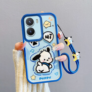 韓菲琪VIVO Y35手機殼y35m保護套V2230A天眼階梯卡通可愛立體公仔磨砂5G男女軟硅膠全包防摔外殼 【天眼階梯】Hi帕恰狗+手鏈 vivo Y35/Y35m