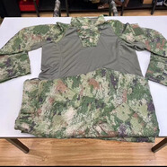 新款正版夏季蛙服戶(hù)外訓練長(cháng)袖透氣工作原廠(chǎng)衣褲耐磨戰術(shù)蛙服套裝 綠色套裝（衣+褲） 170/84-88
