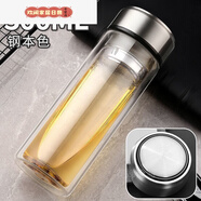 接運貓【好物】鋼化玻璃杯耐摔防爆大容量水杯男1000ml雙層玻璃杯 34ml 基礎(chǔ)款無杯套