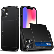 外貿適用iphone14手機殼滑蓋插卡蘋(píng)果15防摔SGP保護套二合一硬殼 黑色 iPhone14 Pro