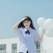 寶格妍jk制服套裝泰國校服娜諾短袖泰式襯衫學(xué)院風(fēng)班服女夏初高中畢業(yè)服 淺紫色短袖 送領(lǐng)結 M