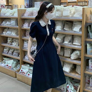 嬋町歐洲站女裝歐貨潮時(shí)尚.2024夏款POLO領(lǐng)連衣裙少女夏裝新款學(xué)生版 圖片色 S
