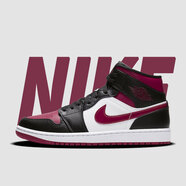 耐克（NIKE）【潮】Nike Air Jordan aj1板鞋男女新款情侶中幫休閑運動籃球鞋 554725/554724-066黑紅腳趾 37.5 GS
