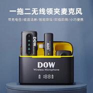 DOW多維W23無線麥克風(fēng)領(lǐng)夾麥克風(fēng)一拖二+充電倉小蜜蜂vlog直播設(shè)備戶外短視頻收音麥專業(yè)降噪無線話筒 W23 一拖二+充電倉【蘋果版】