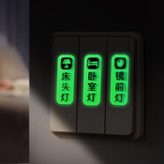 藍(lán)瑞 夜光開關(guān)貼標(biāo)識標(biāo)示標(biāo)簽貼電表箱貼墻貼裝飾插座燈開關(guān)面板貼紙 【綠夜光】浮雕圖標(biāo)
