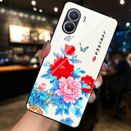夢逸軒適用vivo Y35m玻璃殼Y35 5G手機套V2230A全包丫35磨砂邊男女網(wǎng)紅鋼化硬保護外 只如初見(卡通彩殼)MX 選項A(配全屏貼膜)