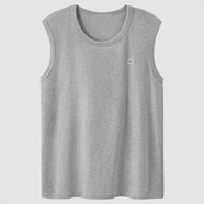 蕉內棉棉301H情侶款背心男女士100%純棉無(wú)側縫寬松圓領(lǐng)居家睡衣夏季 【寬肩】50度花灰 3XL