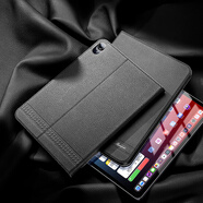 埠帝適用于2024新款mini7/6保護(hù)套iPadPro11真皮蘋果iPad10.2翻蓋全包保護(hù)殼Air4/2/6平板電腦外殼第5/ 真皮 黑色iPad Mini4/5(7.9英寸)