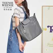 Teenie Weenie單肩包包小熊開(kāi)學(xué)季禮物通勤大容量手提托特斜挎包 水泥灰