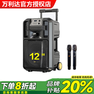 萬利達(dá)（Malata）廣場(chǎng)舞音響藍(lán)牙音箱大功率拉桿音響戶外K歌無線便攜低音炮直播路演K歌移動(dòng)播放器話筒 M+9051E巨匠12寸直播+雙充電話筒