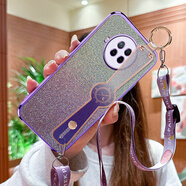 羅璐鷗紅米note9Pro手機(jī)殼腕帶支架斜挎掛繩小米R(shí)edmi note9 5G外殼女款硅膠保護(hù)套斜跨防摔全包軟殼閃粉 【漸變丁香紫】+斜挎掛繩+全屏鋼化膜 紅米note9 Pro