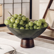 格娜斯（CRISTALGLASS）高腳玻璃水果盤(pán)高級感家用客廳擺件干果盒糖果盤(pán)子精致零食收納盤(pán)