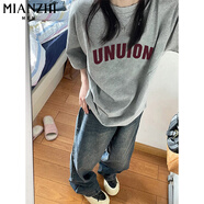 棉致圓領復古重磅純棉短袖T恤女夏季寬松休閑五分半袖薄款上衣 263中灰色【高品質(zhì)17.5】 2XL 140-160斤