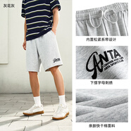 安踏冰絲短褲男女同款情侶秋冬新款校園休閑百搭簡(jiǎn)約褲子針織中褲