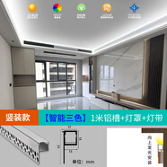 澳蘭克拉雙眼皮線(xiàn)型燈單邊向上發(fā)光鋁槽線(xiàn)條燈帶線(xiàn)形燈客廳cob燈條線(xiàn)性燈 豎裝款+全光譜cob三色燈帶