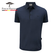 FYNCH-HATTON德國樹(shù)商務(wù)休閑polo衫男涼感清爽易打理短袖上衣免熨燙日常穿搭 深藍色 2XL