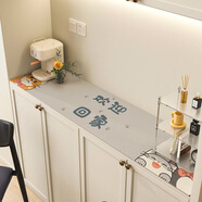 星球居民卡通鞋柜保護墊防塵桌墊餐邊柜玄關(guān)桌面墊長(cháng)條斗柜電視柜臺面桌布 團寵回家羊皮紋抗污墊 30*80cm