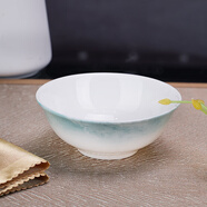 國玥景德鎮(zhèn)骨瓷碗具家用陶瓷餐具整套釉下彩碗筷創(chuàng)意米飯碗具吃面大碗 云錦萬里4英寸反口蘸料碗1個(gè)裝
