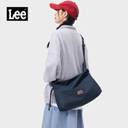 LEE潮牌斜挎包男大容量休閑通勤單肩包女輕便戶(hù)外運(yùn)動(dòng)背包便攜牛仔包 牛仔藍(lán)（牛仔布）
