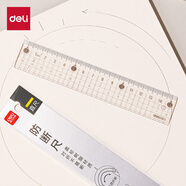 得力(deli)15cm防斷直尺 高透耐磨尺子 考研高考中考刻度清晰開學(xué)文具  混色