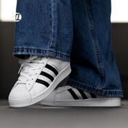 阿迪達(dá)斯 （adidas）三葉草Superstar阿迪金標(biāo)小白鞋黑白男女板鞋C77124EG4958官方旗 FU7712 現(xiàn)貨 40