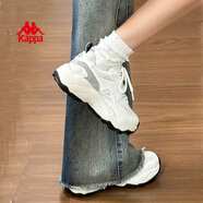 Kappa卡帕背靠背女鞋老爹鞋女2025冬季新款運動(dòng)小白鞋子女百搭休閑鞋女 經(jīng)典白/靜謐灰 43