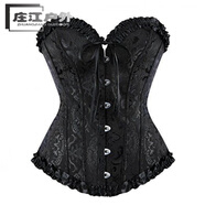 iosn哥特風(fēng)亞比裝暗黑宮廷復古高腰顯瘦套魚(yú)尾半包臀半身裙 黑色胸衣1 (根據腰圍選) L