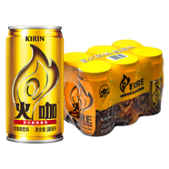 怡寶麒麟（KIRIN）火咖 意式香濃咖啡飲料 180ml*6罐裝 量販裝
