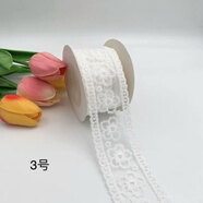 珍歡韓版小清新鏤空蕾絲絲帶刺繡花邊輔料蝴蝶結手工發(fā)飾服裝縫紉材料 4.5cm 3號【寬】5碼