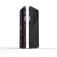 鎮(zhèn)都興適用SONY索尼Xperia Pro-I手機殼金屬邊框散熱超薄防摔手機套創(chuàng)意 黑紫+金屬鏡頭(極光) Xperia Pro-I