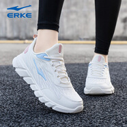 鴻星爾克（ERKE）女鞋跑步運(yùn)動(dòng)鞋女夏季紅星輕便網(wǎng)面透氣跑步鞋女休閑旅游鞋子女 白/藍(lán)-3305 35