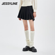Jessy line冬季專(zhuān)柜款 杰茜萊黑色百褶a字半身裙 344212393 黑色 XS/155