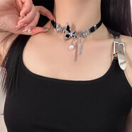 靚做小眾ins暗黑風(fēng)黑色蝴蝶項(xiàng)鏈朋克choker甜酷辣妹項(xiàng)頸鏈鎖骨鏈鈴鐺 黑色蝴蝶項(xiàng)鏈1條