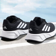 阿迪達(dá)斯（adidas）男鞋跑步鞋 25秋新款運(yùn)動(dòng)鞋緩震防滑慢跑鞋網(wǎng)面透氣低幫休閑鞋子 經(jīng)典黑白/GALAXY STEP 40.5 (內(nèi)長250mm)