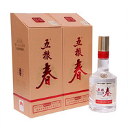 五糧液股份出品 五糧春系列 濃香型白酒 糧食釀造 口糧酒 宴請(qǐng)送禮自飲 45度 500mL 2瓶 五糧春第二代