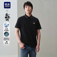 海瀾之家（HLA）短袖POLO衫男士龍騰九州涼感抗菌短袖體恤男夏季半袖上衣情侶t恤 黑色A3【現(xiàn)貨速發(fā)】 170/88A 推薦62~68kg