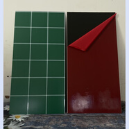 鋁塑板自粘加厚硬板墻貼廚房衛生間防水防潮舊墻翻新仿瓷磚防火板 300x600墨綠18格白線(xiàn)（5張） 中（5張）