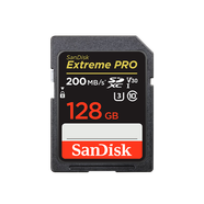 閃迪（SanDisk）高速SD存儲(chǔ)卡CLASS10單反相機(jī)微單電視內(nèi)存卡行車(chē)記錄儀大卡 128G 讀速200MB/S 4K拍攝 黑卡 推薦