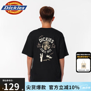 dickies純棉短袖T恤男夏季款寬松涼感半袖上衣美式體恤潮流男裝DK0A87DC 黑色 M