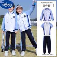 迪士尼（Disney）2-16歲幼兒園園服夏季男女童運(yùn)動(dòng)班服套裝春秋裝小學(xué)生校服畢業(yè)照 男女童運(yùn)動(dòng)三件套 【外套+短袖+ 160 cm 【收藏加購(gòu)++襪子】