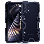 龍豈 三星Galaxy A52s手機(jī)殼全包邊5G金屬邊框防摔個(gè)性定制磨砂保護(hù)套a54新款外殼散熱鏤空三星A53高檔 金屬邊框式-機(jī)械臂：黑色 三星 A54