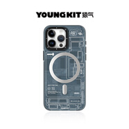 猿氣「科技」適用蘋果iPhone 14 Pro 手機(jī)殼個性創(chuàng)意iphone14保護(hù)套充電全包透明防摔 科技磁吸【曜石黑】Magsafe磁吸充電 iPhone 14 Plus