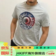 汤米希尔费格（Tommy Hilfiger）汤米夏季新款男士圆领短袖T恤时尚印花 6#藏青logo饰边 2810 002 现货XS(胸围94)