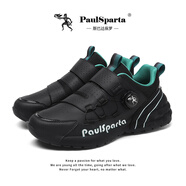 斯巴達(dá)保羅  PAUL SPARTA2025春秋新款網(wǎng)面款港風(fēng)時(shí)尚百搭男鞋女鞋舒適透氣手工運(yùn)動(dòng)休閑鞋 經(jīng)典黑【全皮面】 高端歐貨 39 標(biāo)準(zhǔn)碼數(shù)