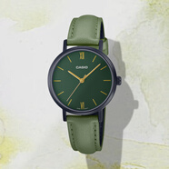 卡西歐（CASIO）時(shí)尚ins風(fēng)指針簡(jiǎn)約商務(wù)輕奢女表LTP-VT02BL-1A 2A 3A 4A 石英表 LTP-VT02BL-3A