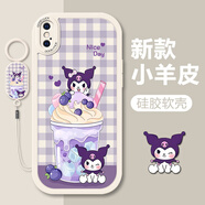 天美嘉 適用蘋(píng)果X手機殼iphoneXR卡通冰淇淋庫洛米新款xsmax硅膠軟殼可愛(ài)帕恰狗全包防摔保護套女款 古董白P-冰淇淋庫洛米紫【配吊墜掛繩】 蘋(píng)果X