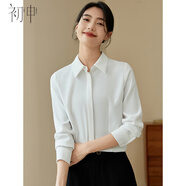 初申春秋長(cháng)袖襯衫女翻領(lǐng)百搭通勤時(shí)尚氣質(zhì)職業(yè)白襯衣S143C2048