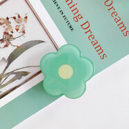 趣器具韓國ins風(fēng)異形復古油畫(huà)太陽(yáng)花笑臉手機支架伸縮氣囊黑白花朵小眾粘貼式手機殼氣墊背扣懶人指環(huán)扣 泫雅小綠花