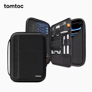tomtoc iPad Pro收納包11/12.9英寸平板電腦2024配件iPad包配件收納鍵盤鍵盤Air6 13英寸B06 經(jīng)典黑|10.9-11英寸 大容量收納 抗摔防潑水